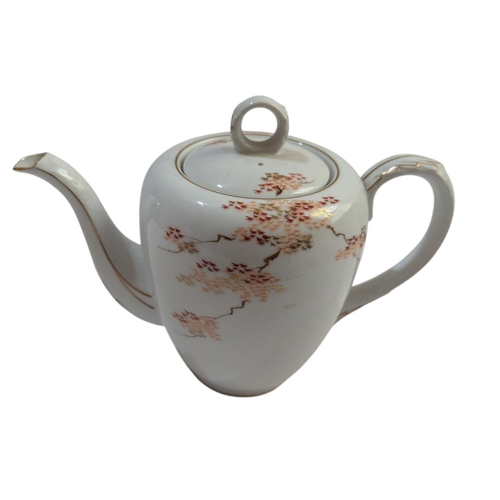 Fukagawa Arita Japan Porcelain‎ Teapot Hand Painted Maple Leaf Pattern  905 8in